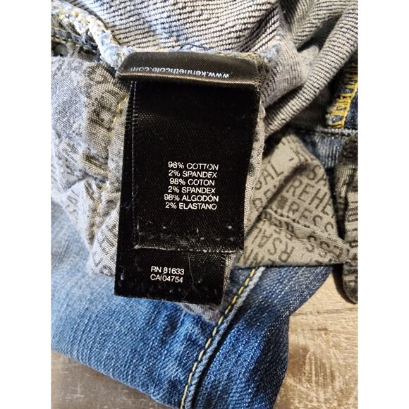 Kenneth Cole Mens Bootcut Jeans Size 27 Blue Denim Cotton/Spandex - Picture 5 of 13